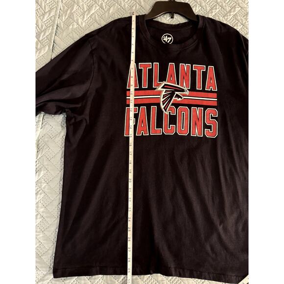 47 BRAND MENS BLACK/RED/WHITE ATLANTA FALCONS LONG SLEEVE T-SHIRT SIZE XL - Picture 6 of 8